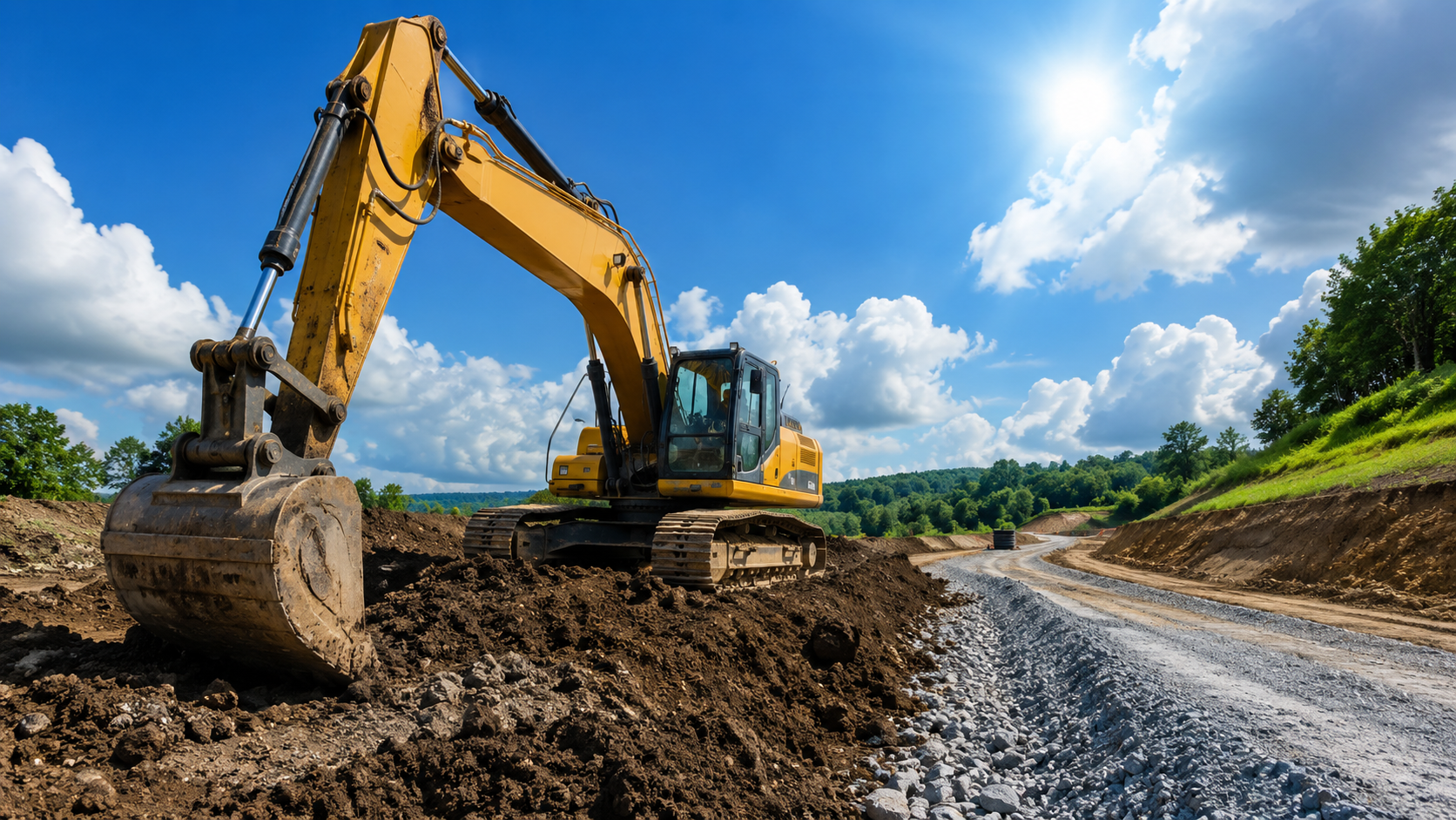 Road and property excavation work